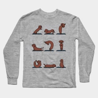 Dachshund yoga Long Sleeve T-Shirt